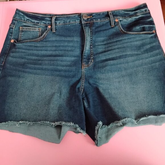 Terra & Sky Women's Size 18W Cut Off Jean Shorts - Picture 1 of 3